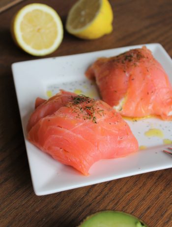 zalm bonbon met appel en avocado