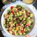 salade met makreel, appel, avocado, ei en honing-mosterd dressing