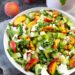 zomerse salade met burrata, perzik en meloen
